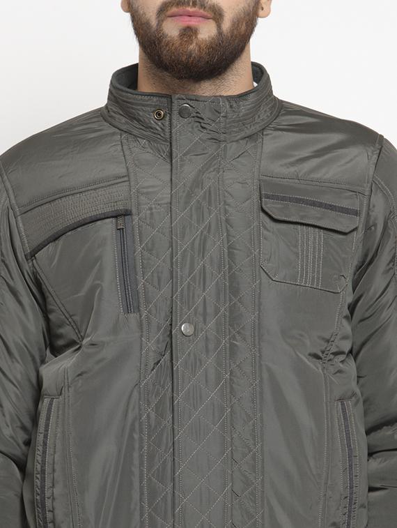 grey polyester blend casual jacket - 15942134 - Zoom Image - 5