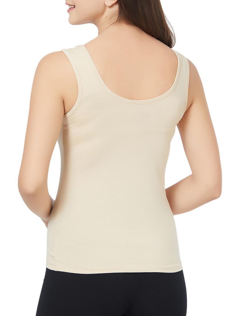 beige solid tank top - 15942177 - Zoom Image - 3