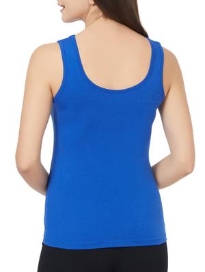 blue solid tank top - 15942179 - Standard Image - 3