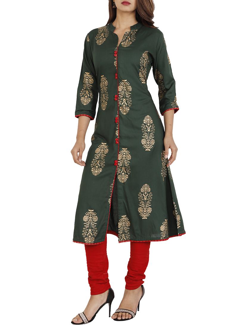 block print straight kurta - 15942182 - Zoom Image - 2