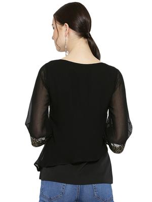 sequined edge layered top - 15942395 - Standard Image - 3
