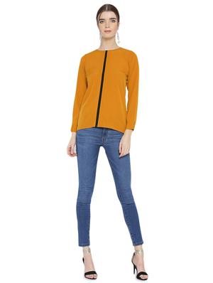 contrast binding crew neck top - 15942396 - Standard Image - 4