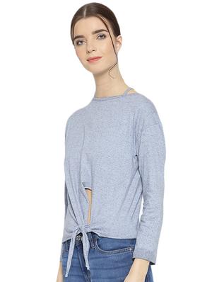criss cross back tie up hem top - 15942397 - Standard Image - 2