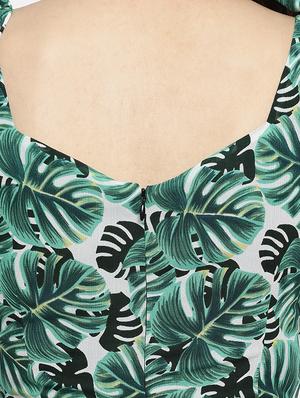 tie up detail tropical a-line dress - 15942931 - Standard Image - 5