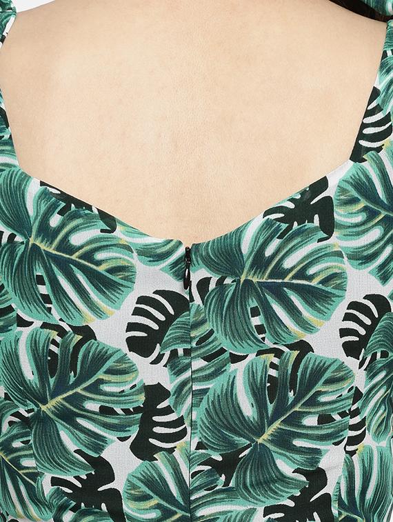 tie up detail tropical a-line dress - 15942931 - Zoom Image - 5