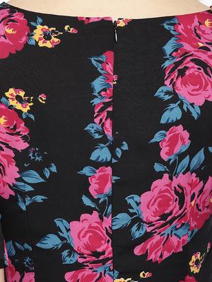short sleeved floral a-line dress - 15942932 - Standard Image - 6