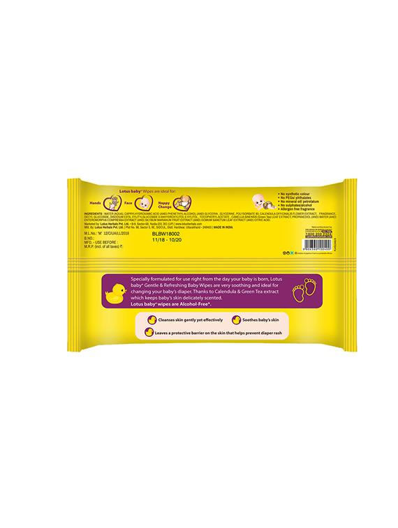 lotus herbals baby+ gentle & refereshing baby wipes 10n (pack of 3) - 15943031 - Zoom Image - 2