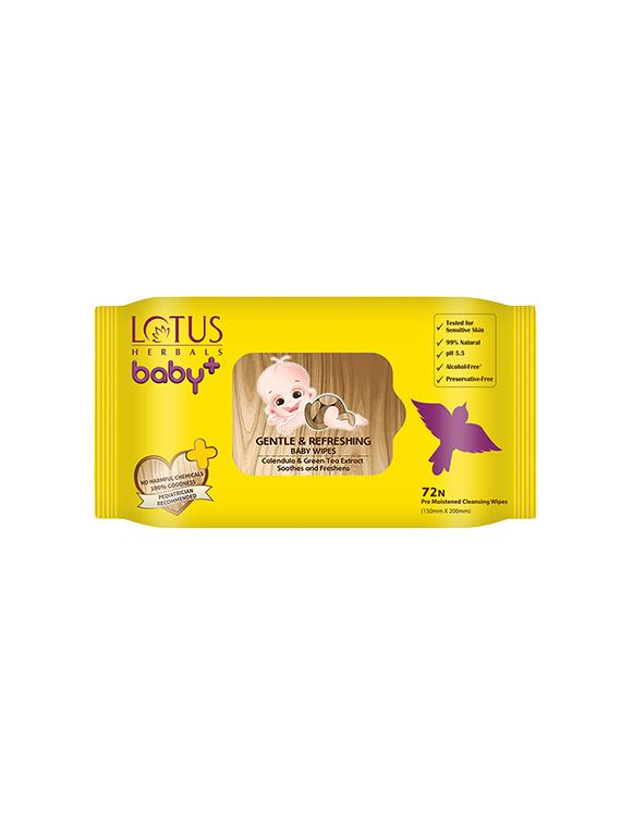 lotus herbals baby+ gentle & refereshing baby wipes 74 n - 15943033 - Zoom Image - 1