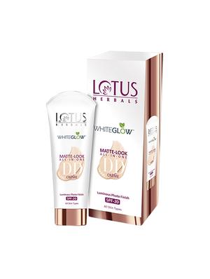 lotus herbals whiteglow matte look all in one dd crème spf 20 - natural beige (d2) - 15943061 - Standard Image - 2