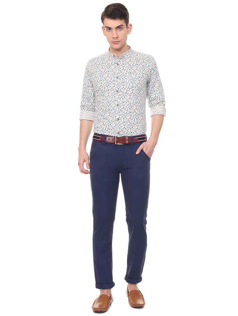 blue cotton chinos - 15943250 - Zoom Image - 3