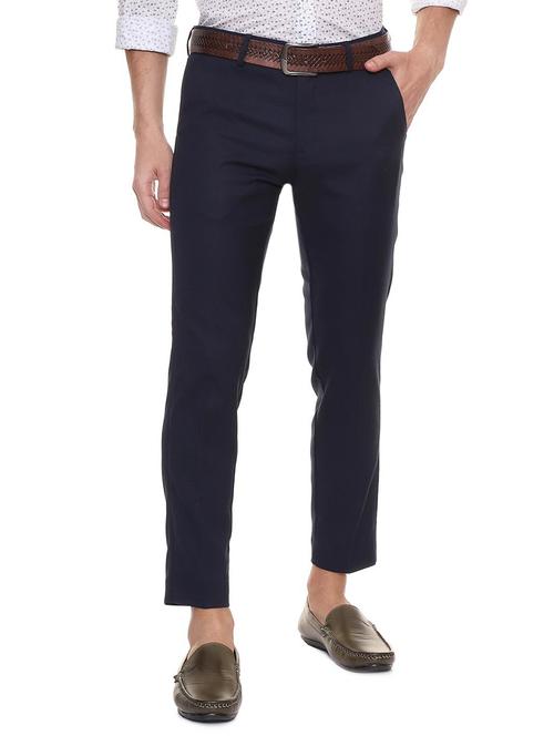 blue polyester blend formal trouser - 15943256 - Standard Image - 1
