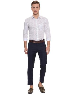 blue polyester blend formal trouser - 15943256 - Standard Image - 3