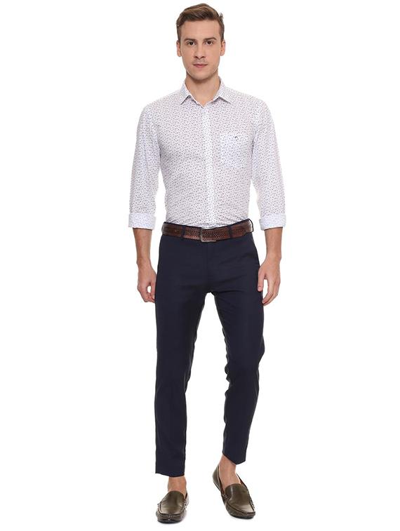 blue polyester blend formal trouser - 15943256 - Zoom Image - 3