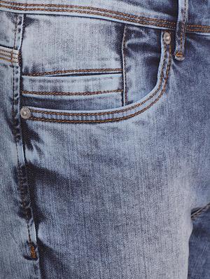 blue cotton blend washed jeans - 15943313 - Standard Image - 4