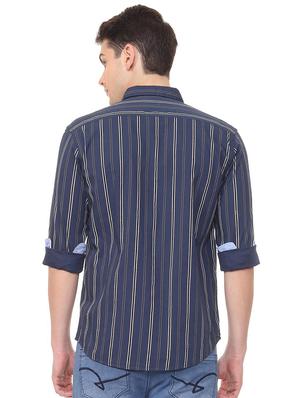 blue striped casual shirt - 15943350 - Standard Image - 2