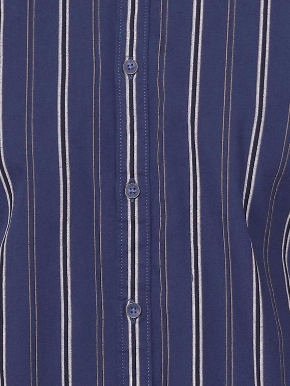 blue striped casual shirt - 15943350 - Zoom Image - 4