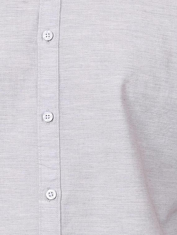 grey solid casual shirt - 15943351 - Zoom Image - 4
