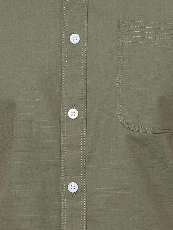 green solid casual shirt - 15943384 - Zoom Image - 4