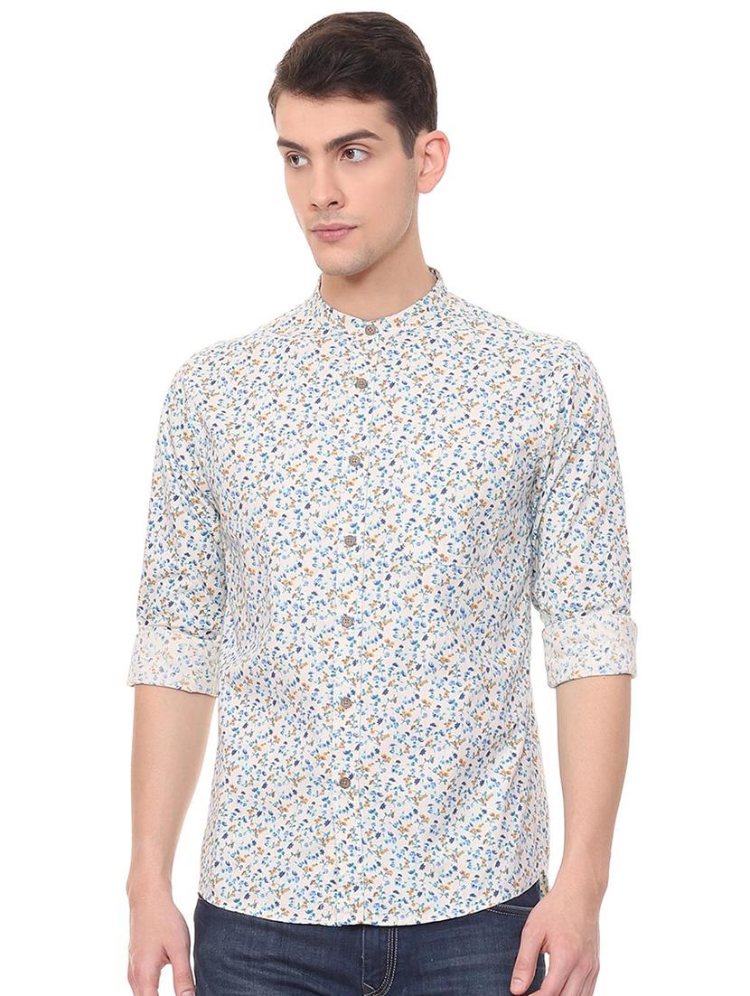 white floral printed casual shirt - 15943386 - Zoom Image - 1