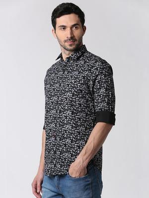 black printed casual shirt - 15943394 - Standard Image - 2