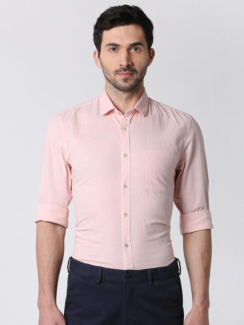 pink solid formal shirt - 15943396 - Zoom Image - 1
