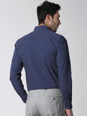 blue cotton formal shirt - 15943397 - Standard Image - 3
