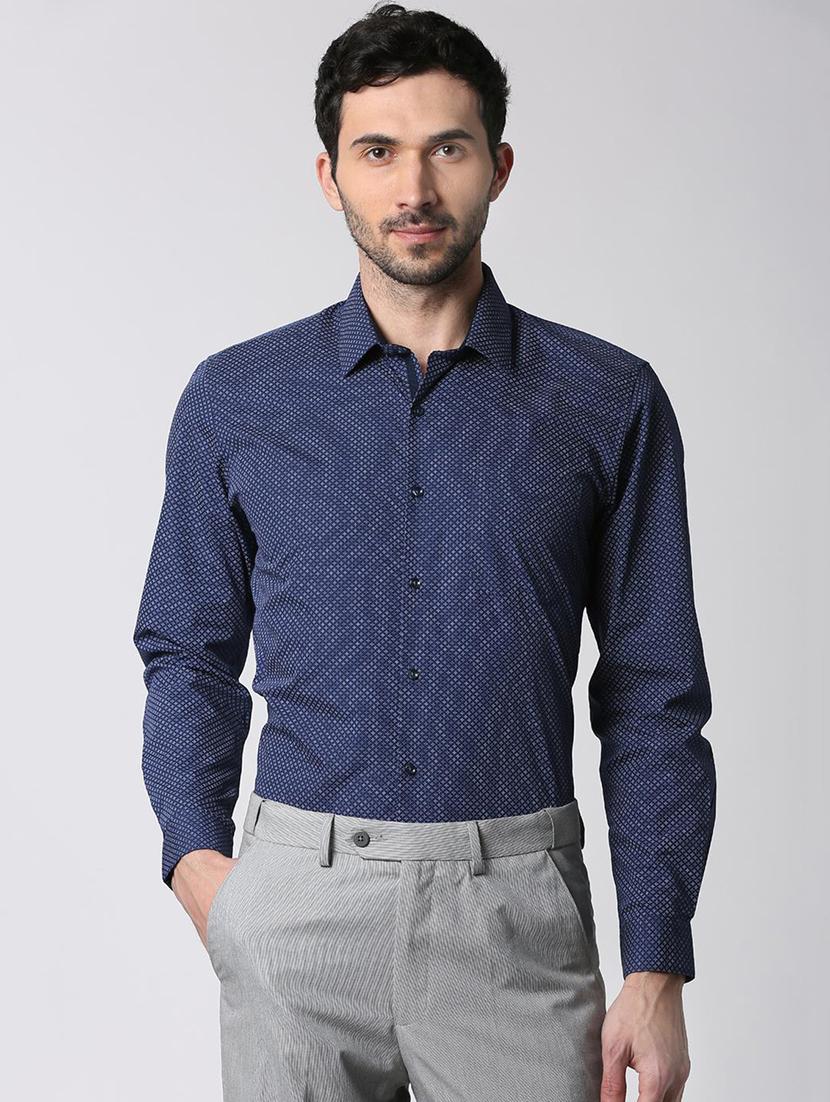 blue cotton formal shirt - 15943397 - Zoom Image - 1