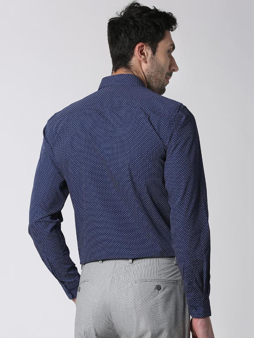 blue cotton formal shirt - 15943397 - Zoom Image - 3