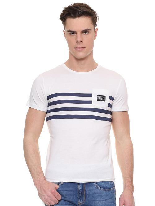 white striped pocket t-shirt - 15943536 - Standard Image - 1