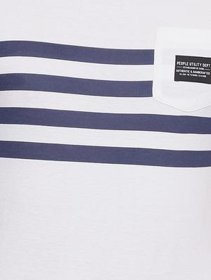 white striped pocket t-shirt - 15943536 - Standard Image - 4