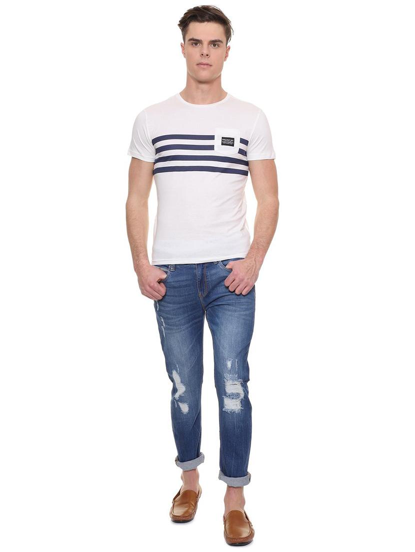 white striped pocket t-shirt - 15943536 - Zoom Image - 3