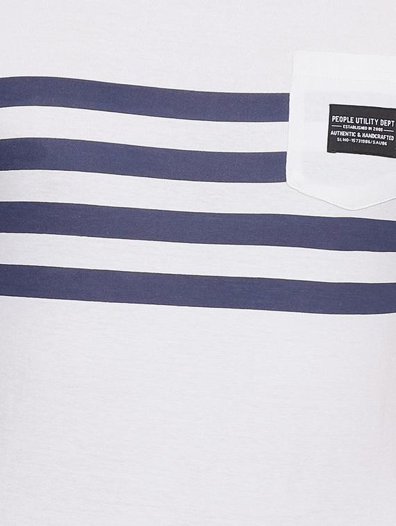 white striped pocket t-shirt - 15943536 - Zoom Image - 4