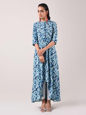 printed asymmetric kurta - 15943717 - Standard Image - 2