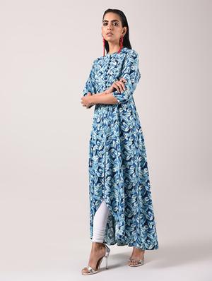 printed asymmetric kurta - 15943717 - Standard Image - 3