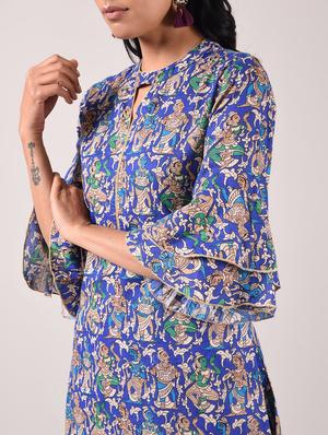 a-line printed kurta - 15943721 - Standard Image - 5