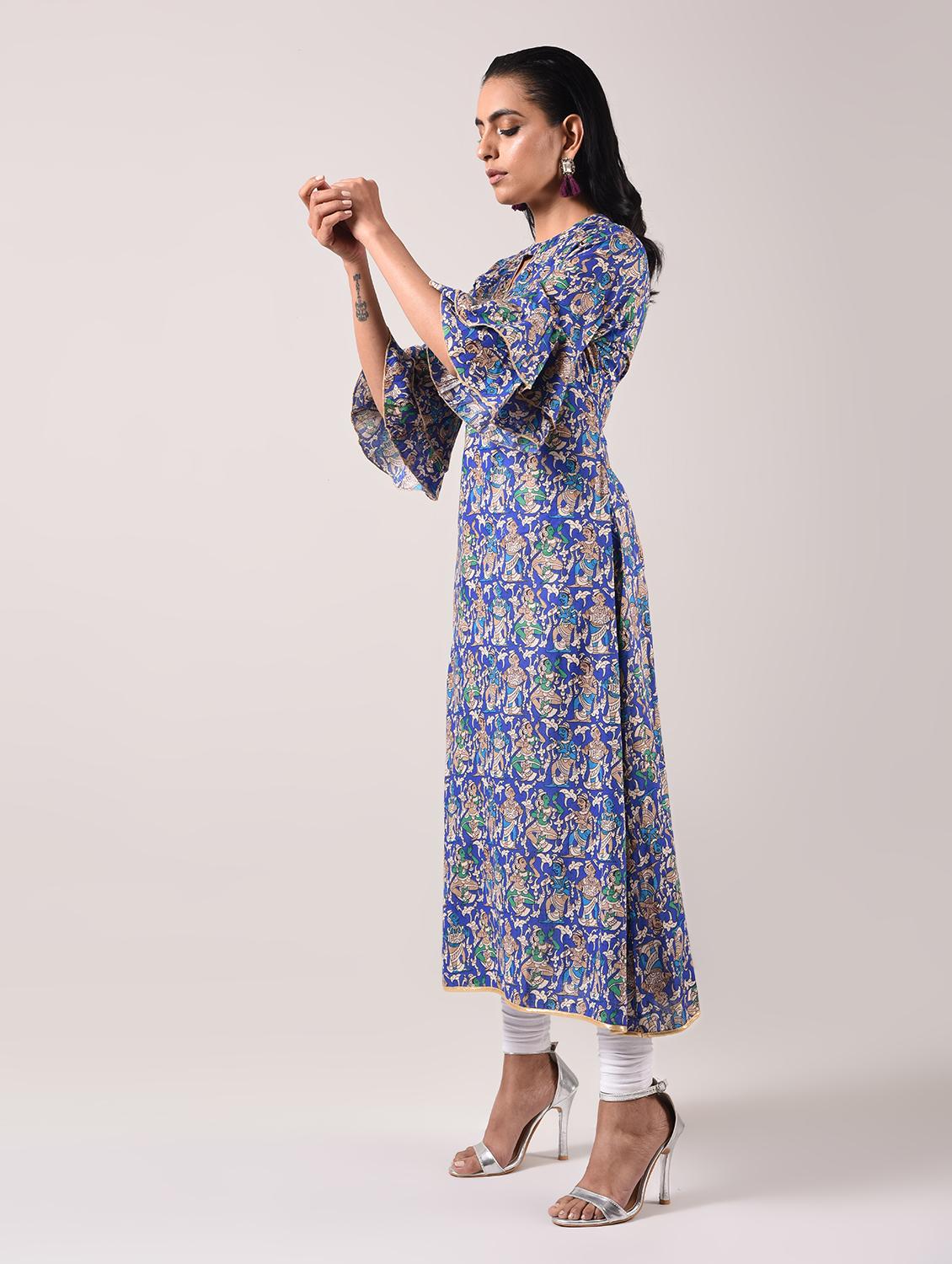 a-line printed kurta - 15943721 - Zoom Image - 2