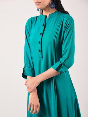 solid a-line kurta - 15943725 - Standard Image - 5