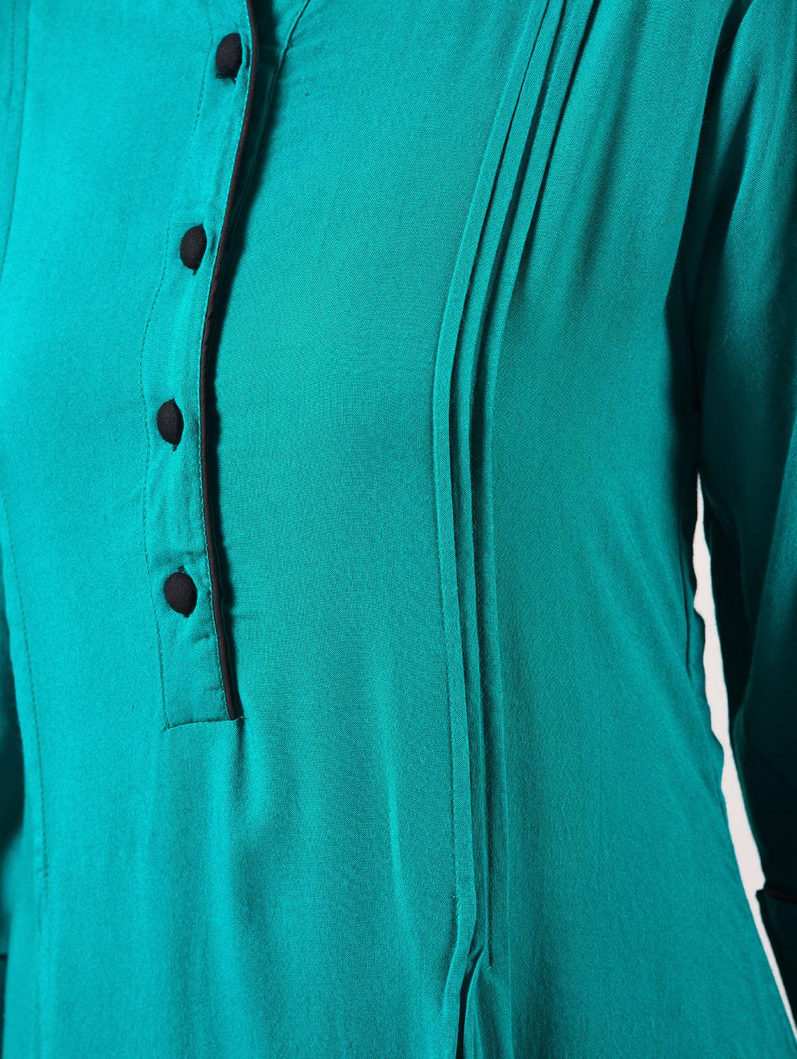 solid a-line kurta - 15943725 - Zoom Image - 6