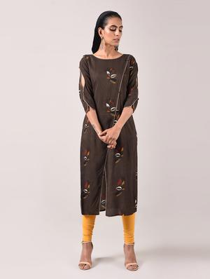 printed straight kurta - 15943732 - Standard Image - 2