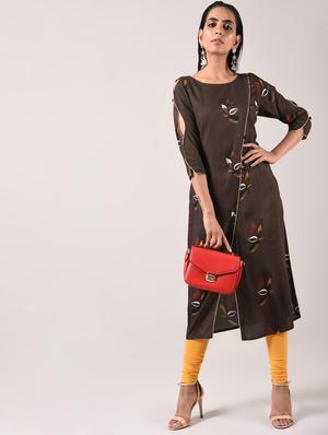 printed straight kurta - 15943732 - Standard Image - 4
