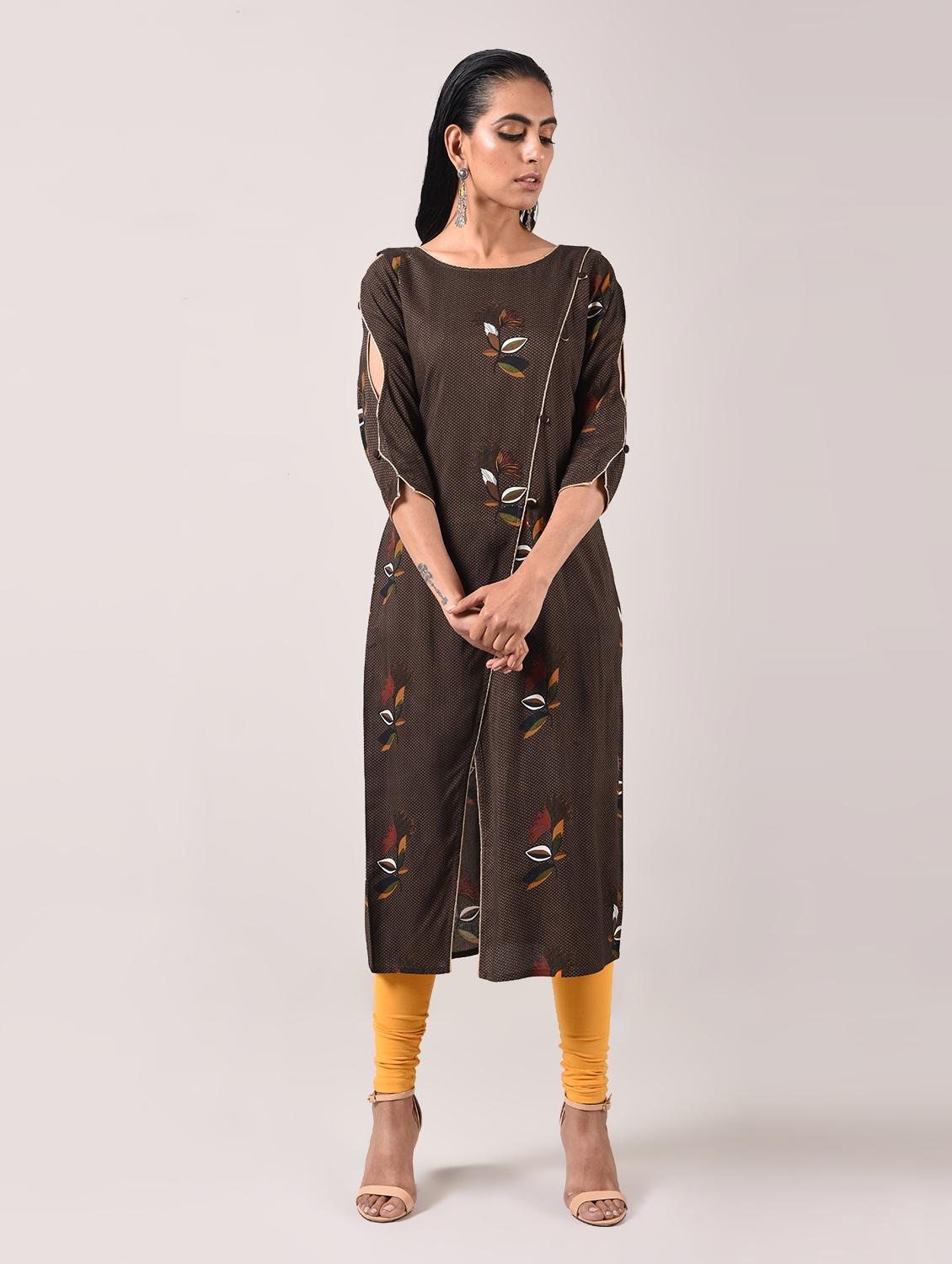 printed straight kurta - 15943732 - Zoom Image - 2