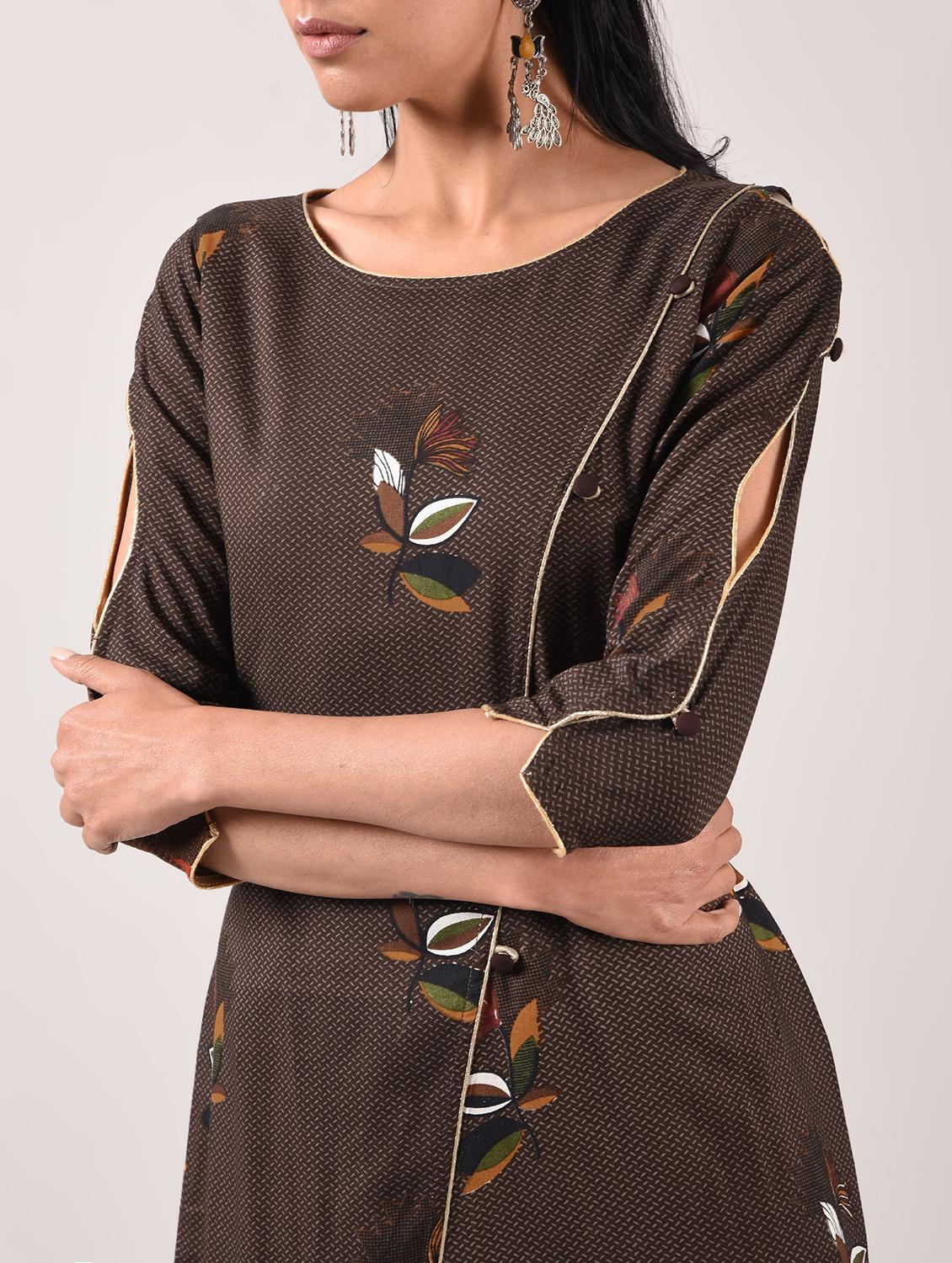 printed straight kurta - 15943732 - Zoom Image - 5