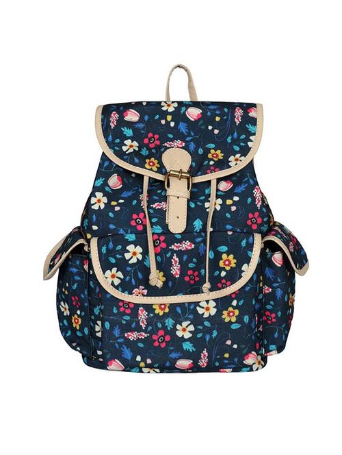 blue canvas regular backpack - 15943794 - Standard Image - 1