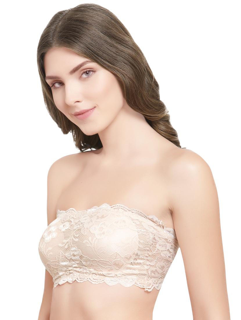 lightly padded laced tube bra - 15943899 - Zoom Image - 2