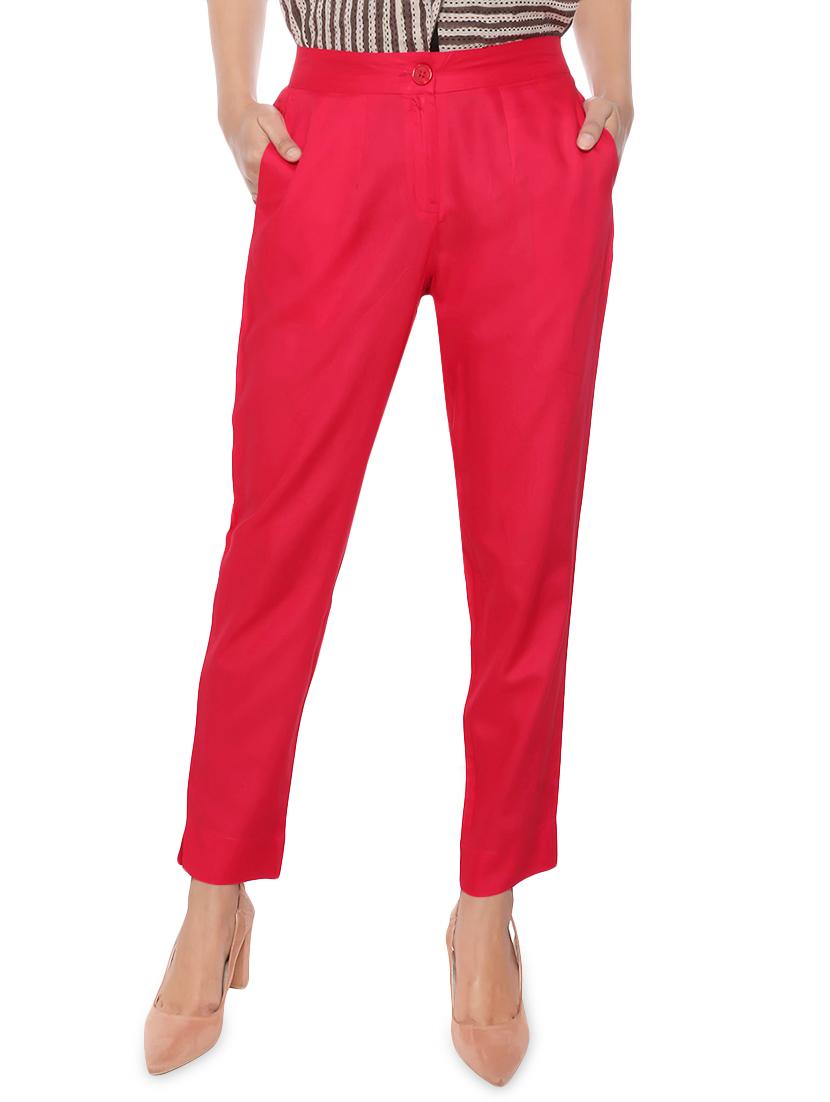 elasticated waist flat front trouser - 15944469 - Zoom Image - 1