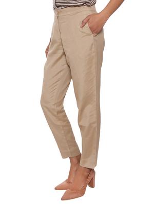 elasticated waist flat front trouser - 15944470 - Standard Image - 2