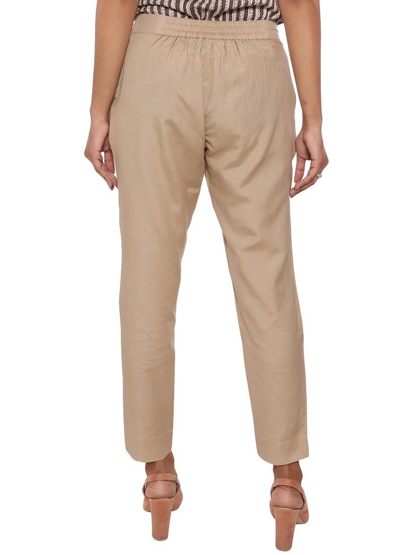 elasticated waist flat front trouser - 15944470 - Zoom Image - 3