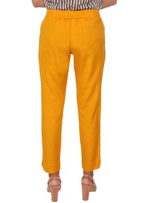 elasticated waist flat front trouser - 15944472 - Standard Image - 3