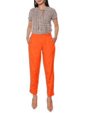 elasticated waist flat front trouser - 15944475 - Standard Image - 4