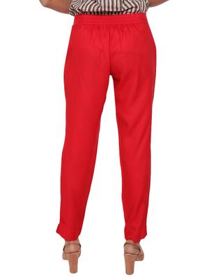 elasticated waist flat front trouser - 15944476 - Standard Image - 3
